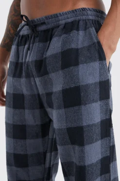 Woven Check Loungewear Pants | BoohooMAN UK