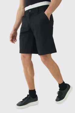 Woven Jort With Boxer Double Waistband | BoohooMAN UK