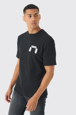 Woven Tab Lounge Top | BoohooMAN UK