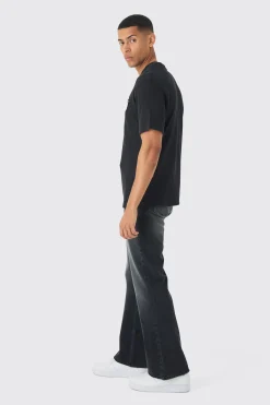 Woven Tab Lounge Top | BoohooMAN UK