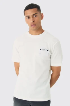 Woven Tab Lounge Top | BoohooMAN UK