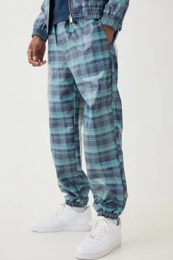 Zip Through Check Pu Harrington Set | BoohooMAN UK