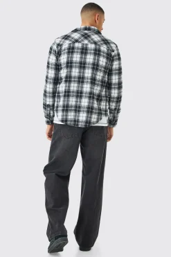 Zip Through Check Shirt | BoohooMAN UK